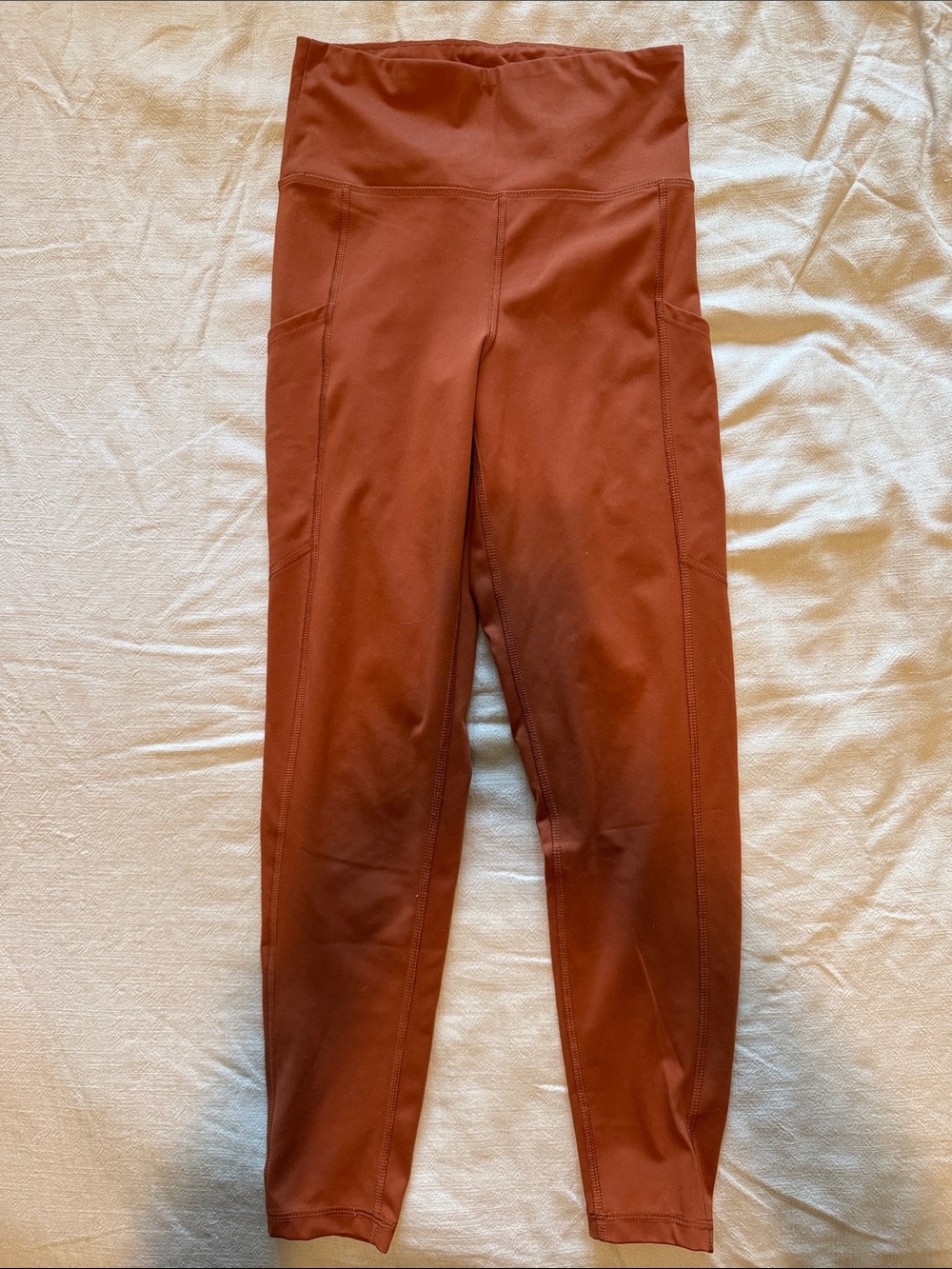 American Eagle Outfitters Terracotta Rust-Colored High Waist Pocket Leggings